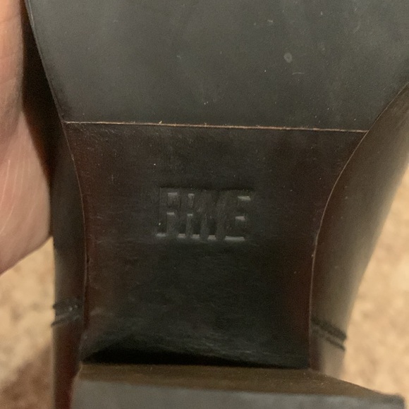 Frye black leather ankle high heel bootie boots sz 9.5 - Picture 7 of 8
